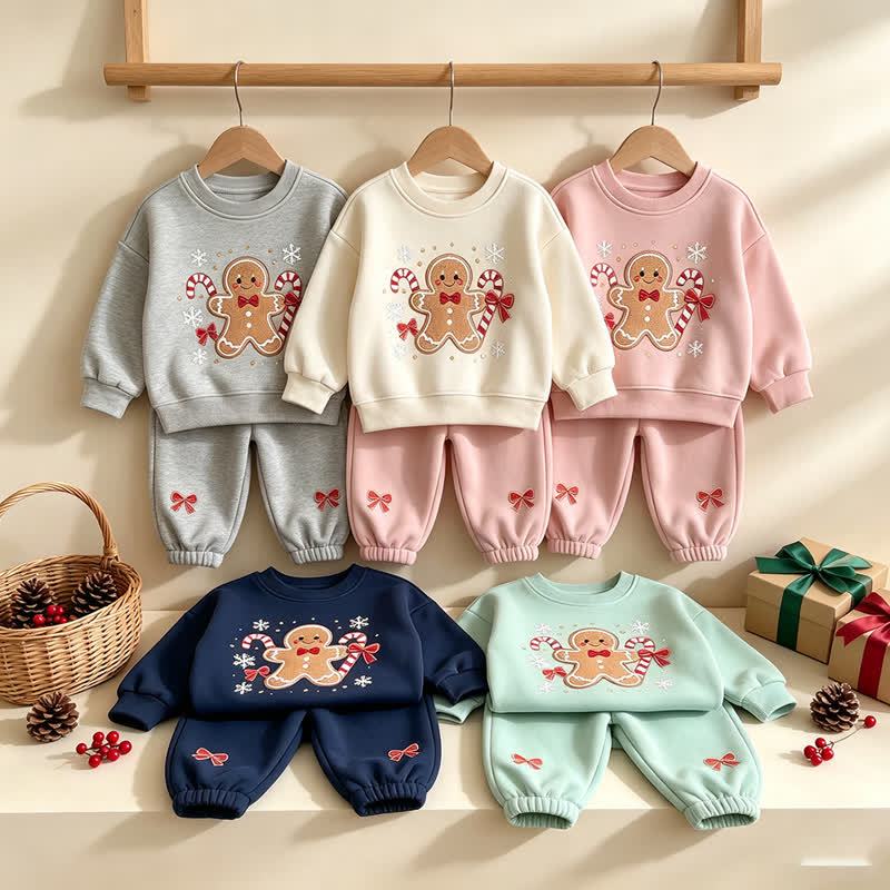 Toddler Gingerbread Man Sweatshirt and Jogger 2-piece Set - image 8