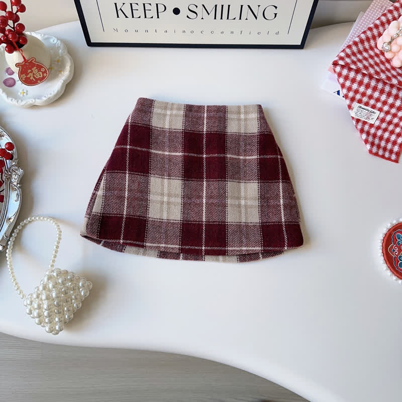 Toddler Girl Bow Long Sleeve Top and Plaid  Skirt 2-piece Set - image 4
