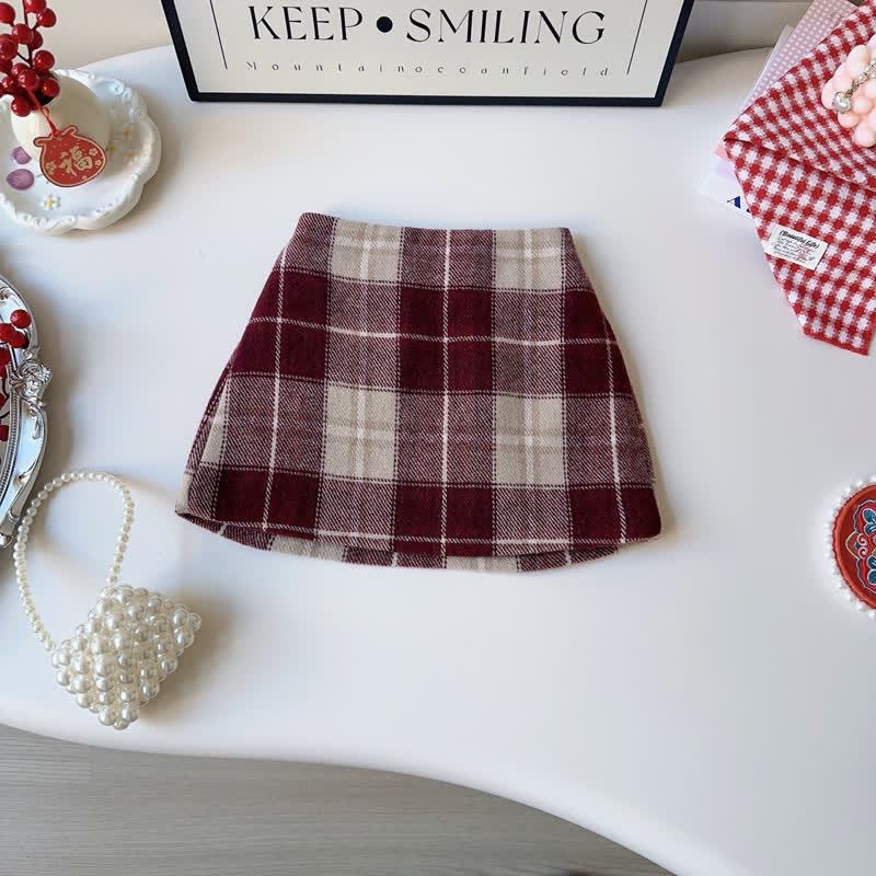 Toddler Girl Bow Long Sleeve Top and Plaid  Skirt 2-piece Set - image 4