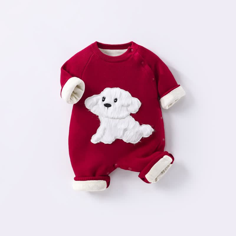 Baby Puppy Knit Romper - image 7