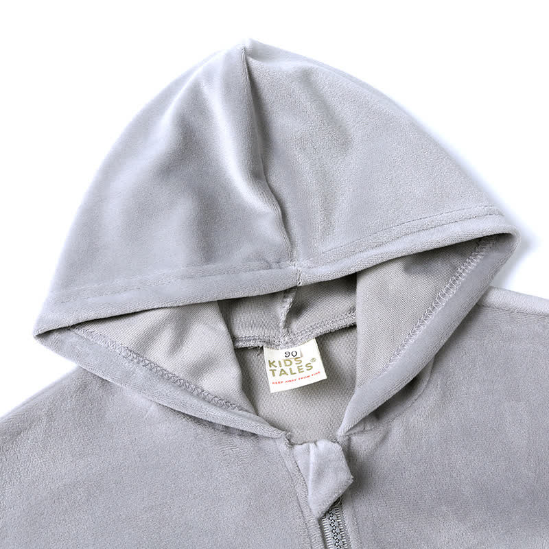 Toddler Soft Velour Zip Hoodie and Pants 2-piece Set - image 9