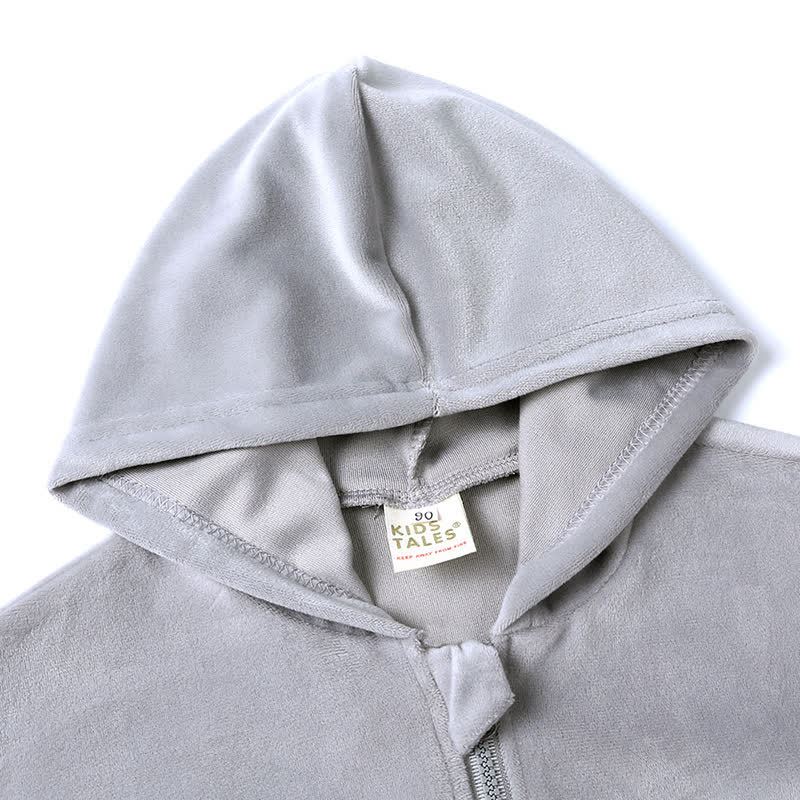 Toddler Soft Velour Zip Hoodie and Pants 2-piece Set - image 9