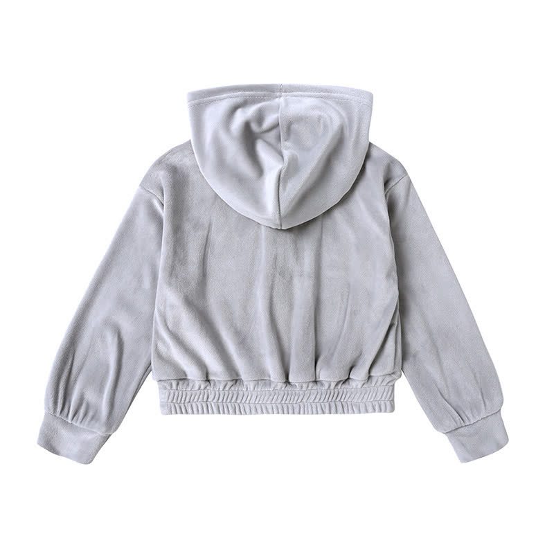 Toddler Soft Velour Zip Hoodie and Pants 2-piece Set - image 7