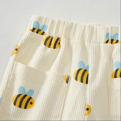 Baby Toddler Bee Print Corduroy Pants - image 3