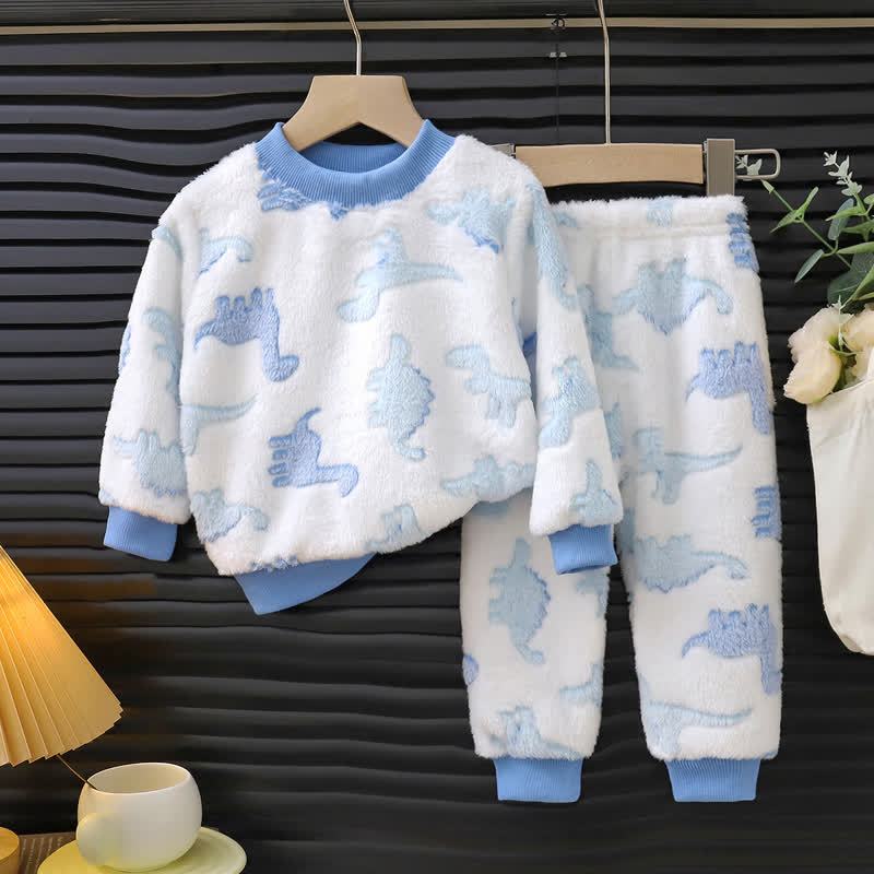 Toddler Cozy Plush Pajama 2-piece Set - White - 8-9T - image 5
