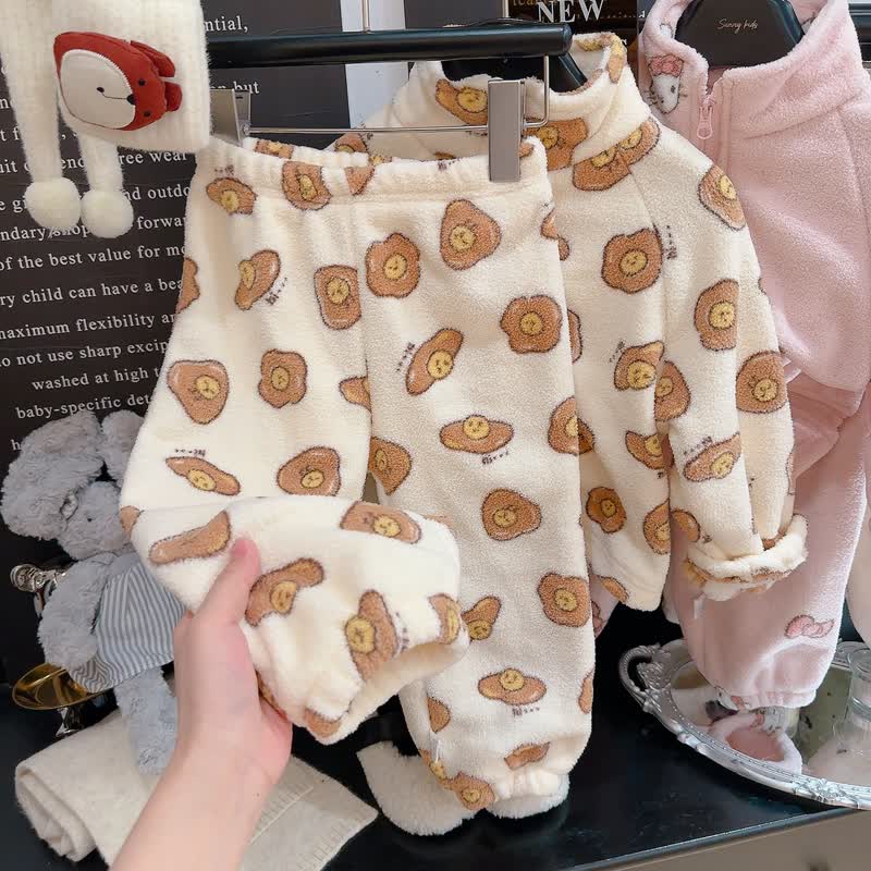 Toddler Cartoon Print Zip Up Winter 2-piece Set - image 8