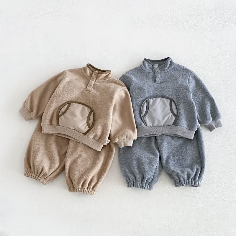 Baby Toddler Cozy Fleece Pullover and Pants 2-piece Set - image 1