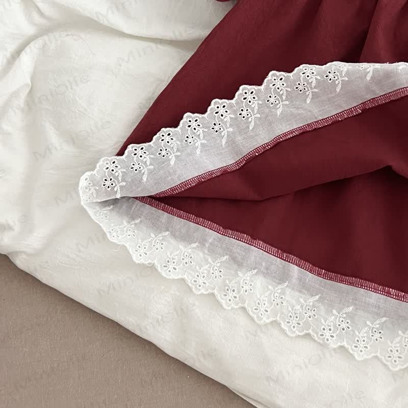 Toddler Girl Christmas Collar Long Sleeve Dress - image 7