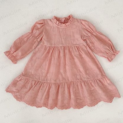 Toddler Girl Sweet Flower Lace Tiered Dress - image 2