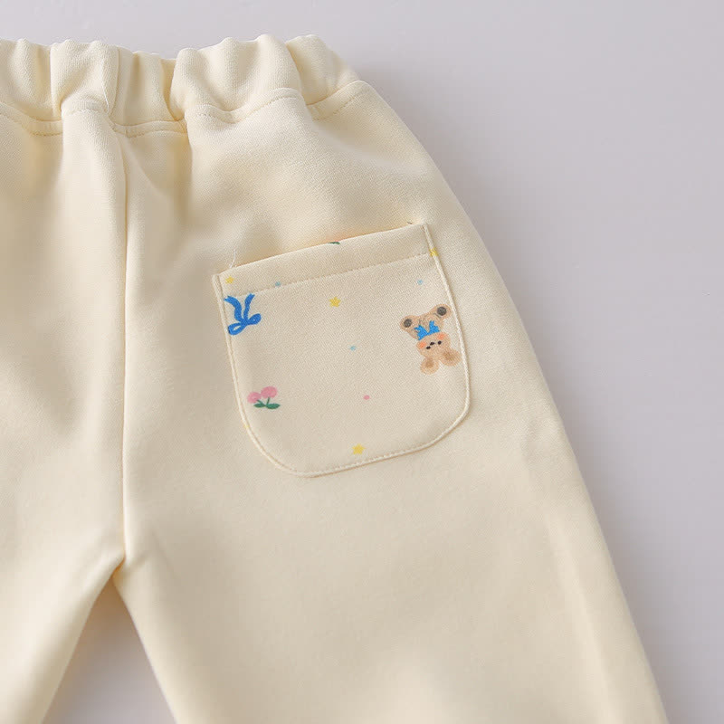 Toddler Bunny Print Zip Hooded Casual 3-piece Set - image 14
