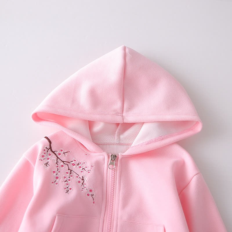 Toddler Floral Embroidered Fleece Hoodie and Pants 2-piece Set - image 7
