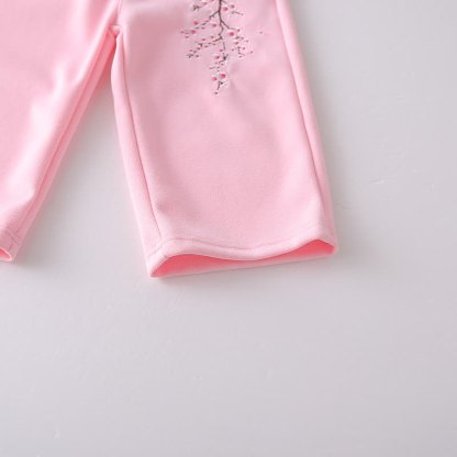 Toddler Floral Embroidered Fleece Hoodie and Pants 2-piece Set - image 13