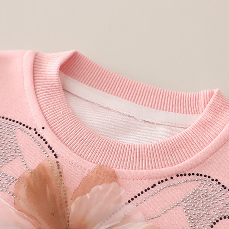 Toddler Girl Butterfly Flower Sweatshirt and Jeans 2-piece Set - image 7