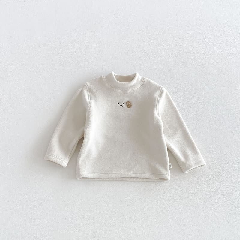 Baby Toddler Animal Sherpa Vest or Long Sleeve Top - Beige - 4-5T - image 4