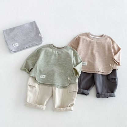 Toddler Solid Color Pullover or Cargo Pants - image 1