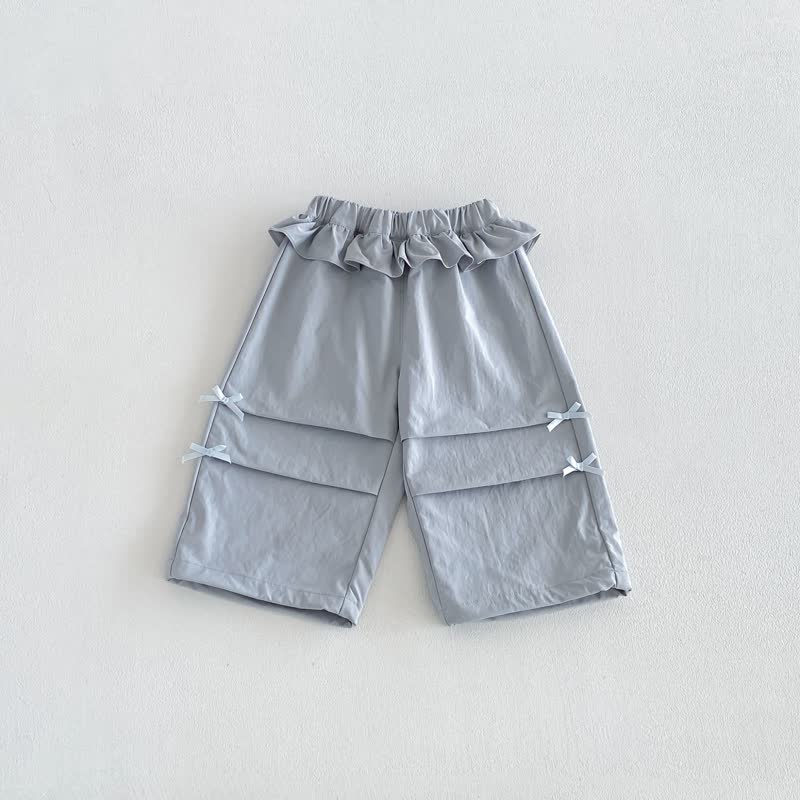 Toddler Girl Soft Bow Ruffle Pants - Blue - 6-7T - image 4