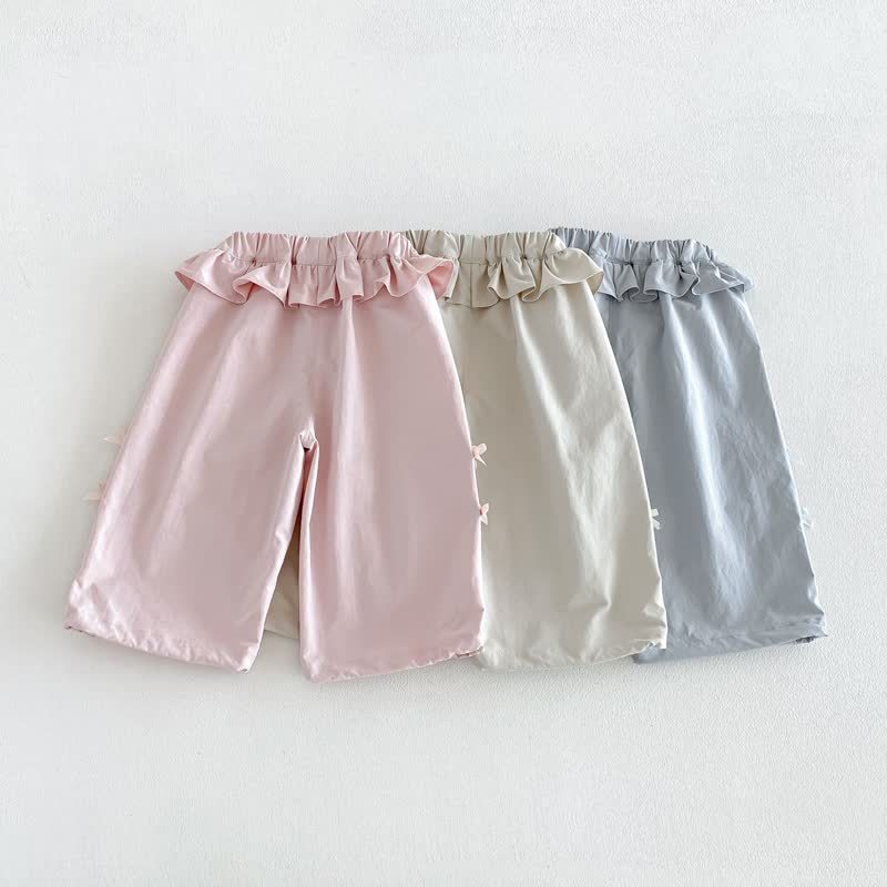 Toddler Girl Soft Bow Ruffle Pants - image 5