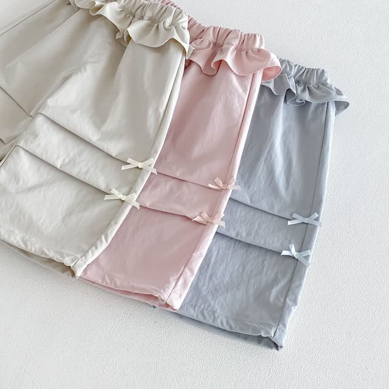 Toddler Girl Soft Bow Ruffle Pants - image 6
