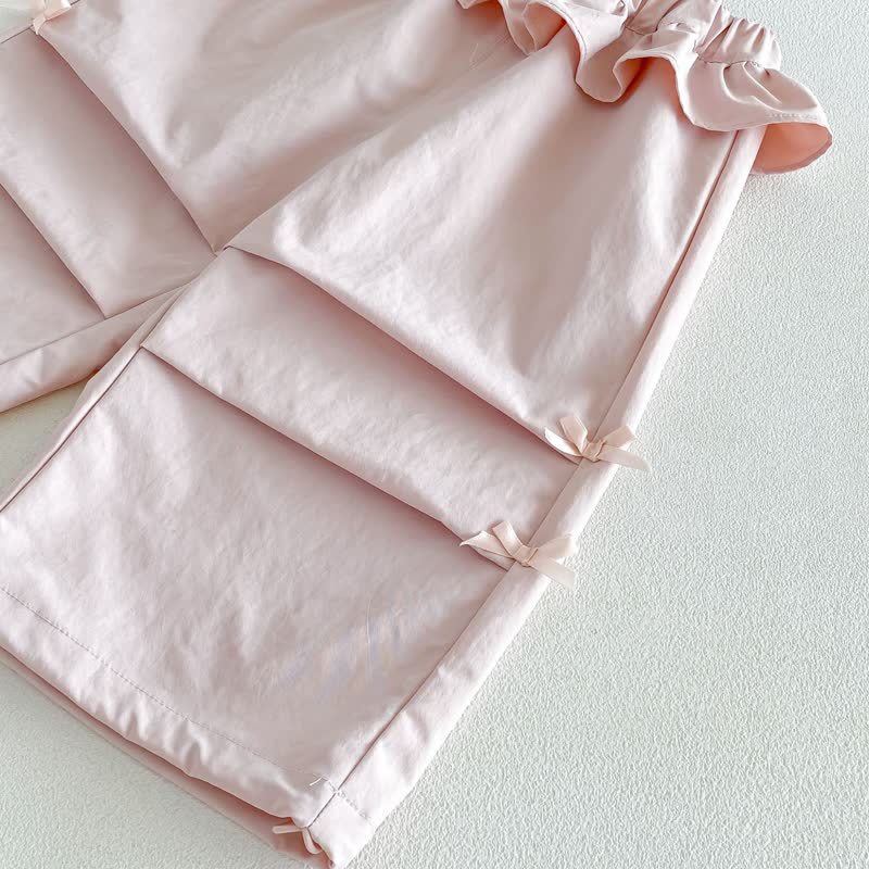 Toddler Girl Soft Bow Ruffle Pants - image 7
