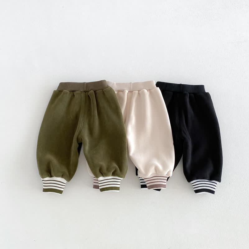 Baby Toddler Cozy Smiley Patch Elastic Waist Pants - image 5