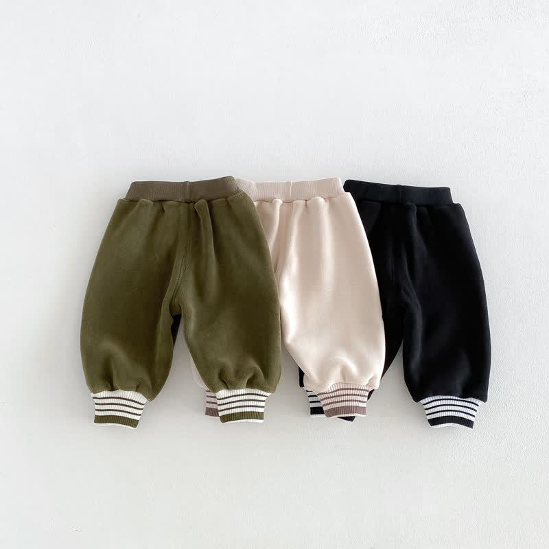 Baby Toddler Cozy Smiley Patch Elastic Waist Pants - image 5