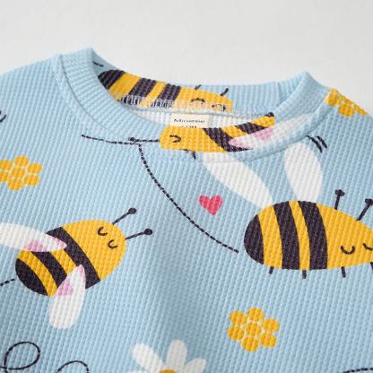 Baby Bee Blue Waffle 2-piece Set - image 3