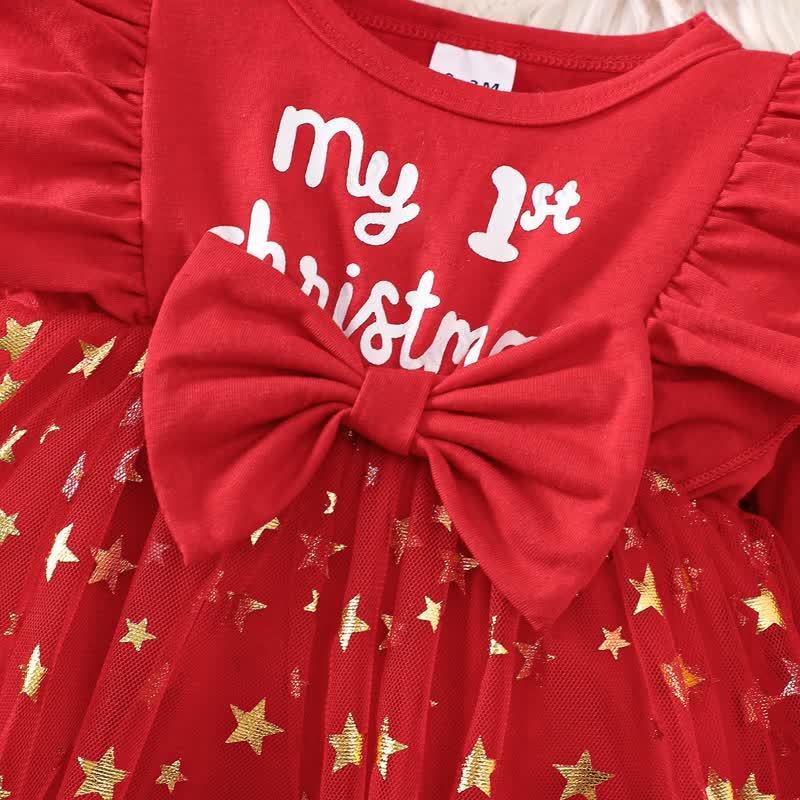 Baby Girl Christmas Bow Tulle Dress - image 4