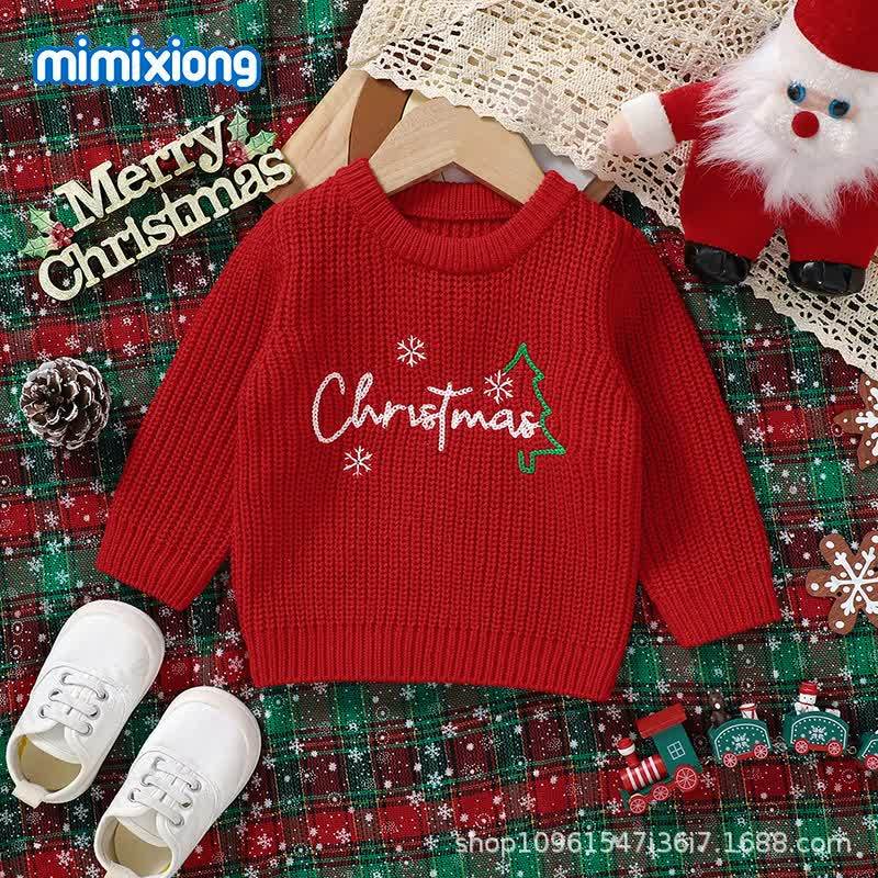 Baby Christmas Sweater - Red - 2-3T - image 1