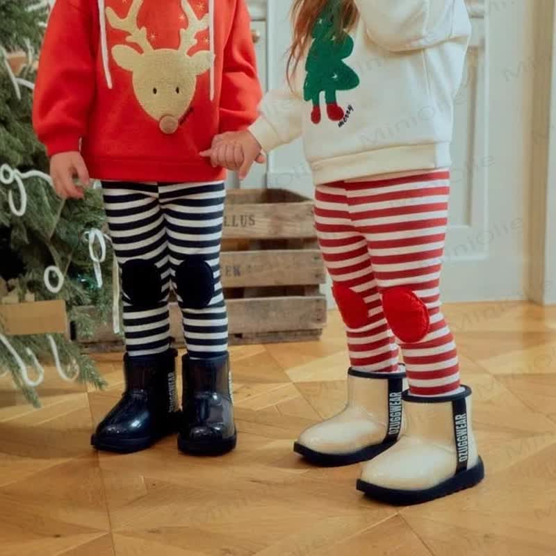 Baby Toddler Girl Striped Knee Leggings - image 4