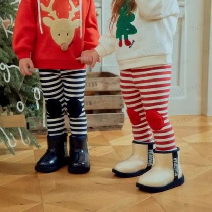 Baby Toddler Girl Striped Knee Leggings - image 4
