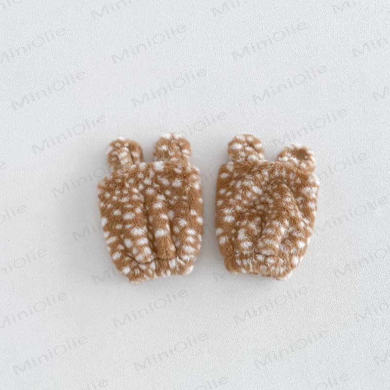 Baby Toddler Quilted Deer Dot Brown Hooded Outerwear Or Beige Leggings Or Beige Sweater Or Brown Sleeveless Dress Or Brown Boot Covers - Covers - One Size - image 8