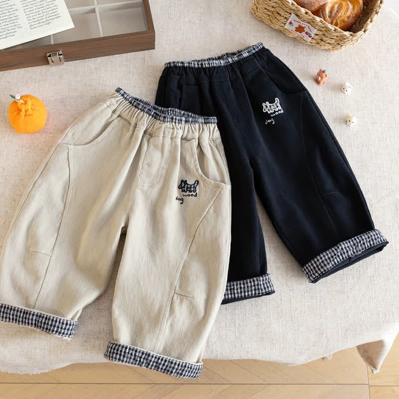 Toddler Casual Check Trim Pants - image 1
