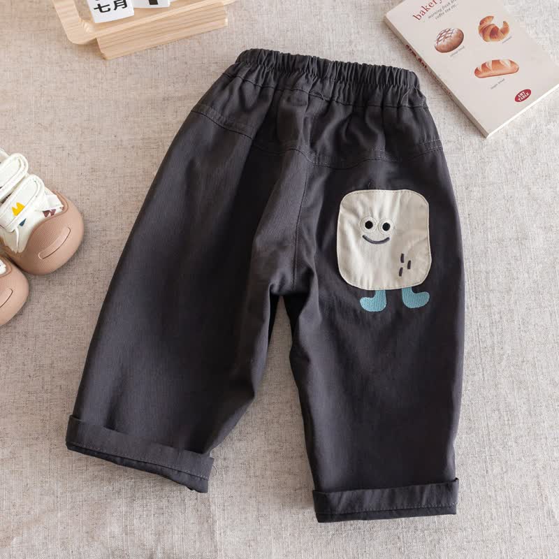 Toddler Casual Check Trim Pants - Gray - 6-7T - image 4