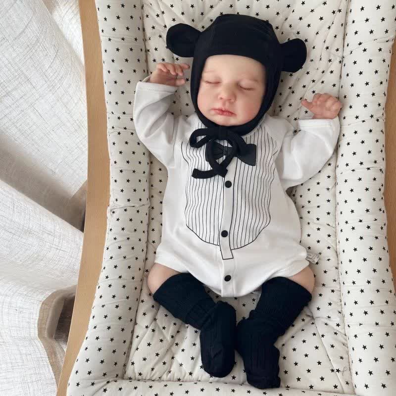 Baby Boy Classic Tuxedo Striped Bow Tie Bodysuit - image 8