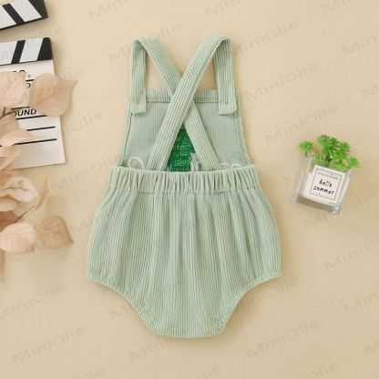 1 ONE Baby Corduroy Crossback Suspender Short Bodysuit - image 2