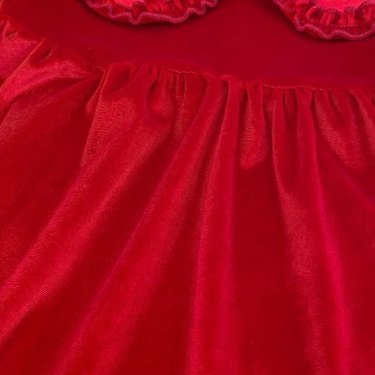 Toddler Girl Christmas Ruffle Collar Dress - image 5