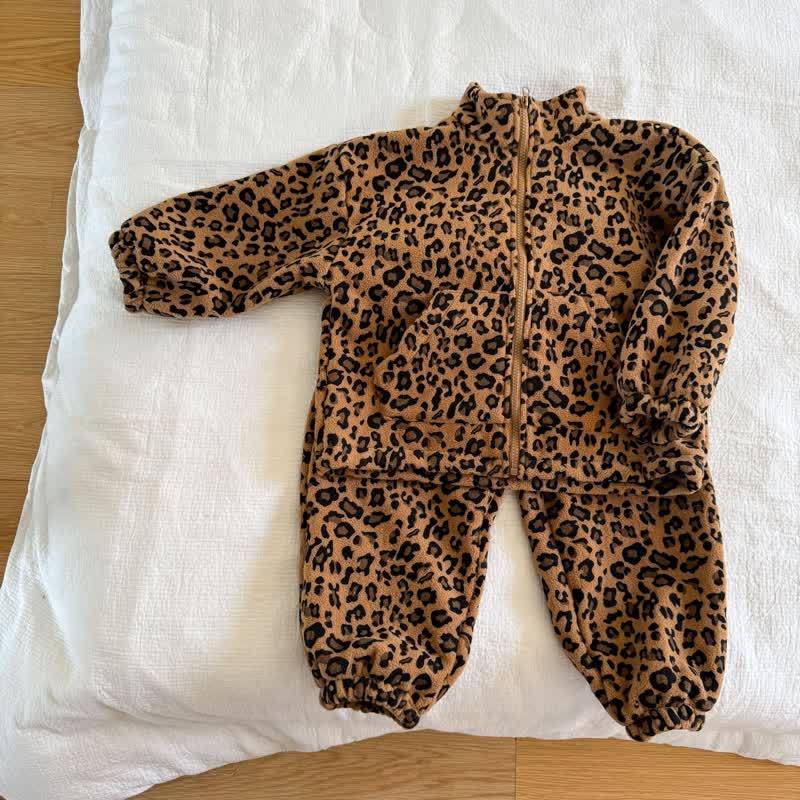 Baby Toddler Leopard Print Long Sleeve Set - Brown - 6-7T - image 2