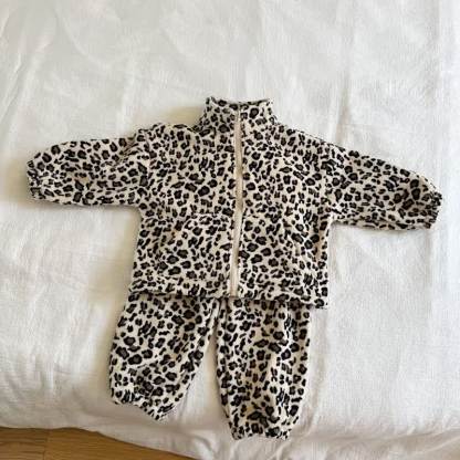 Baby Toddler Leopard Print Long Sleeve Set - Beige - 6-7T - image 3