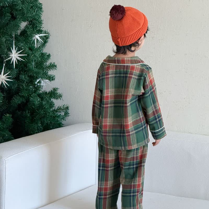Toddler Cozy Classic Plaid Pajama Set or Dress - image 8