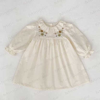 Toddler Girl Floral Long Sleeve Dress - image 6