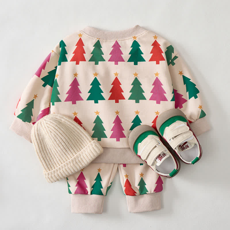 Baby 2-piece Christmas Tree Beige Set - image 3