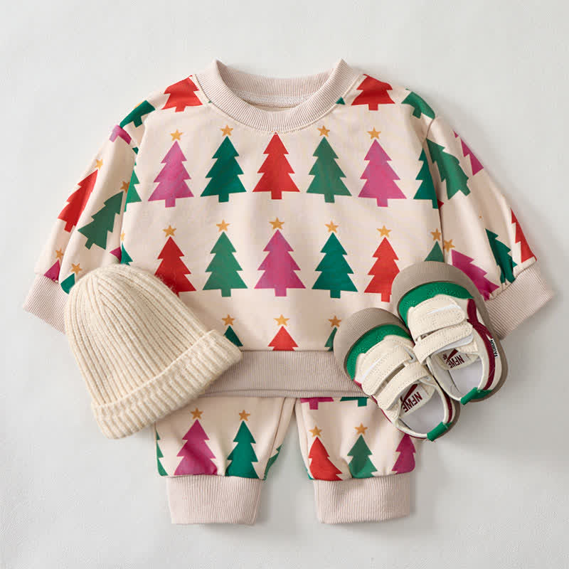 Baby 2-piece Christmas Tree Beige Set - image 2