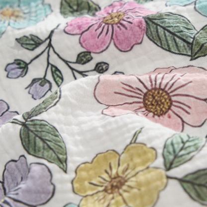 Baby Multi-Flower Print White Romper With Hat - image 6