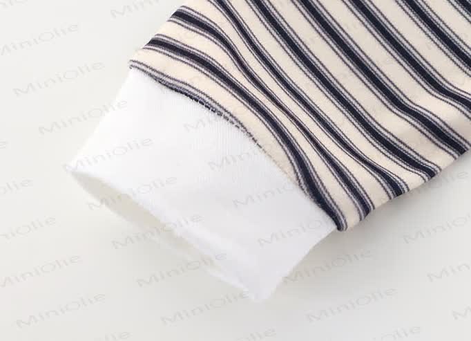 Baby Crew Neck Striped Romper - image 6