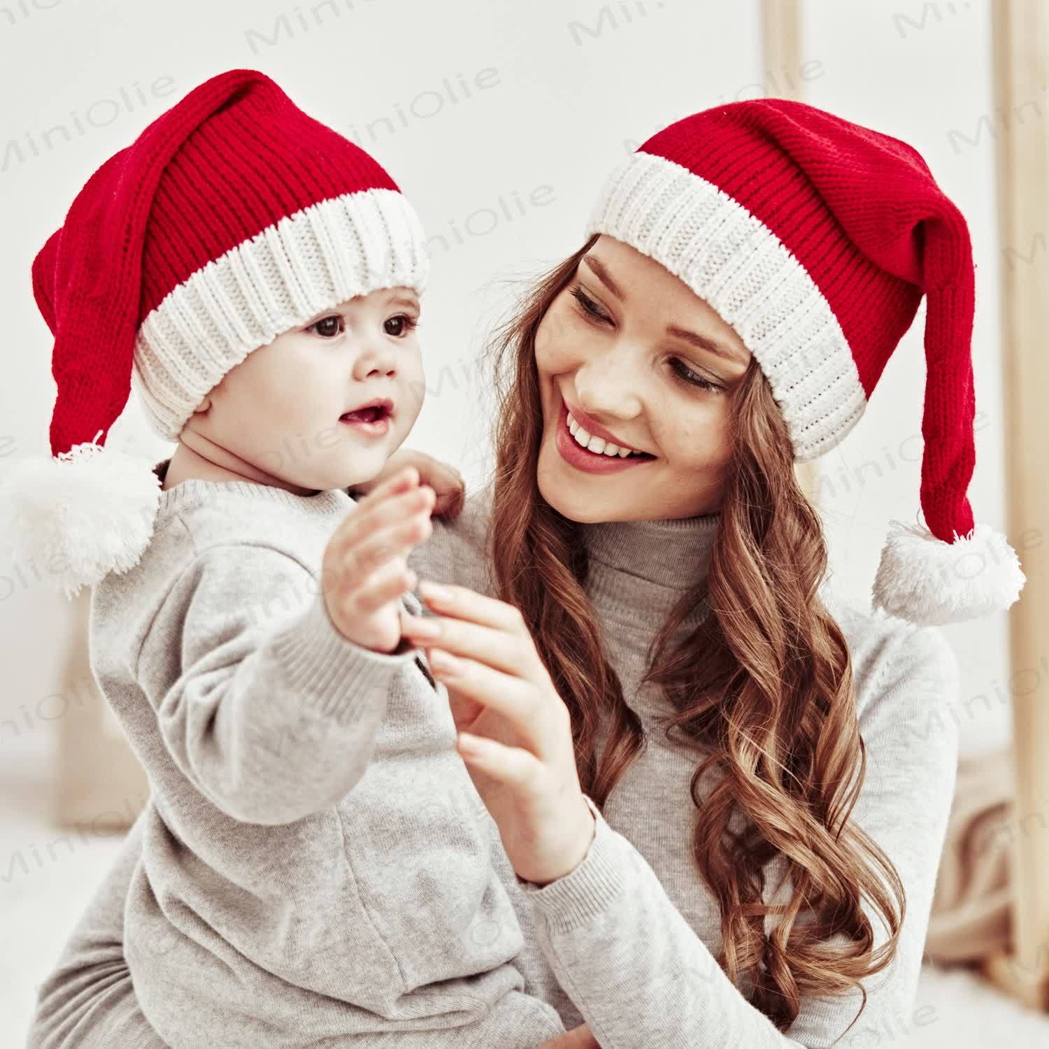 Baby Red Christmas Knitted Warm Beanie - image 7