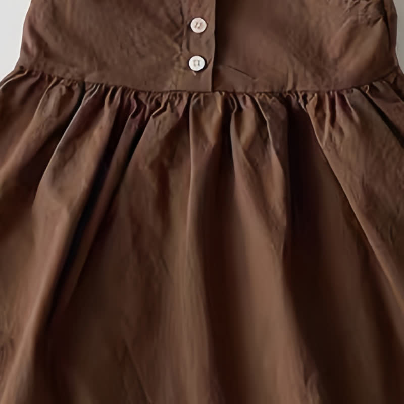 Toddler Baby Girl Solid Color Camisole Dress - image 6