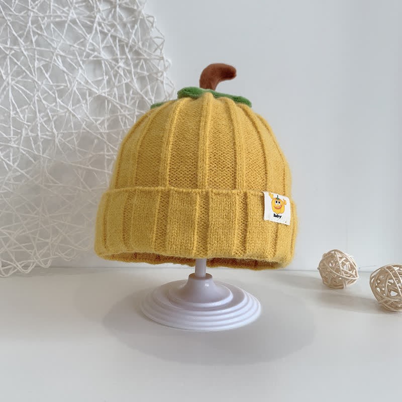 Baby Pumpkin Lovely Knitted Beanie - Yellow - 3-24M - image 8