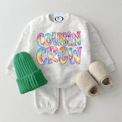 COUSIN CREW Baby Sweatshirt 2-piece Set - Light Grey - 2-3T - image 6