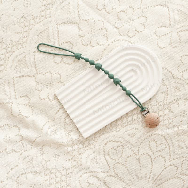 Baby Silicone Bear Pacifier Clip - Green - 0-24M - image 10