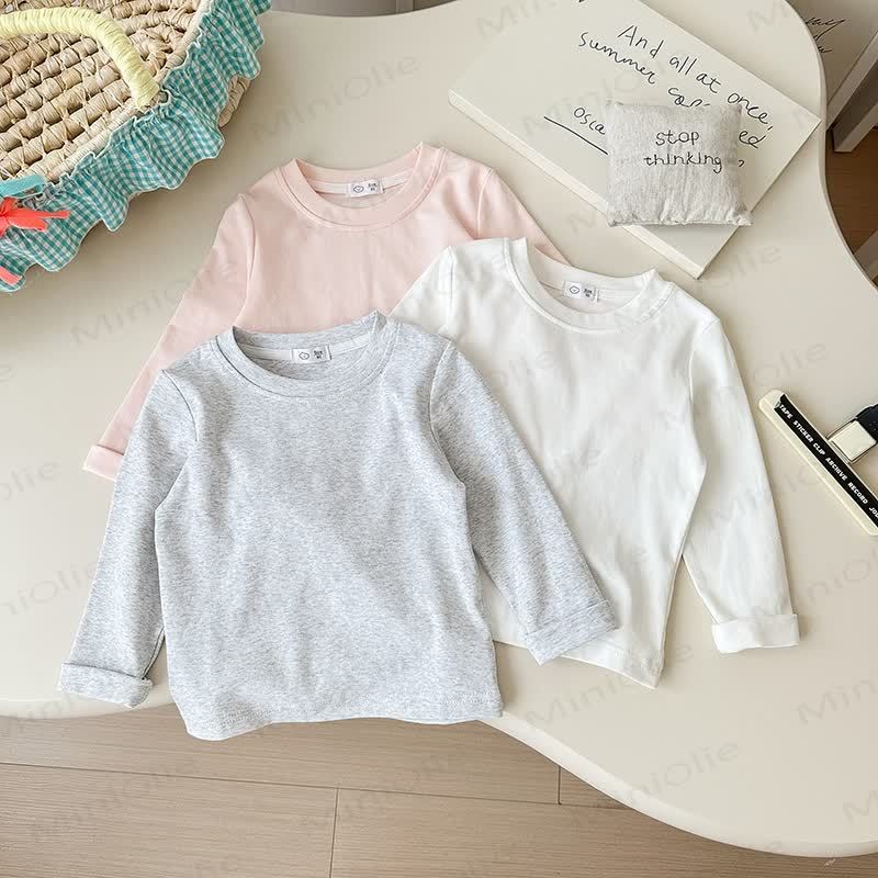 Kid Solid Color Base Layer Soft T-Shirt - image 7